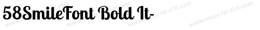 58SmileFont Bold It字体转换